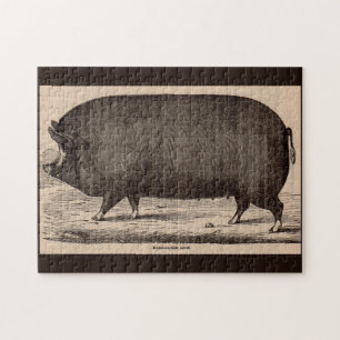 19th century farm animal print Berkshire sow no. 2 Jigsaw Puzzle