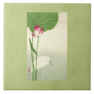 19th Century Japanese Bird Tile