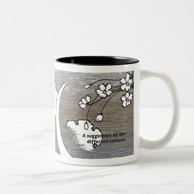 19th Century Japanese Design/Translation, seasons Two-Tone Coffee Mug (Right)