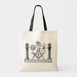 19th Century Masonic G Kenning Blockcut engraving Tote Bag