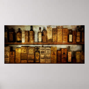 19th Century PHARMACIST's CABINET Poster