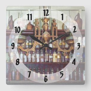 19th Century Pharmacy Square Wall Clock