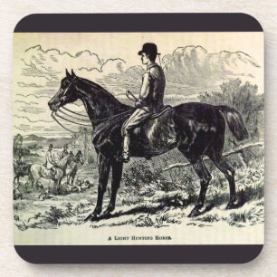 19th century print A Light Hunting Horse Coaster