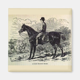 19th century print A Light Hunting Horse Magnet