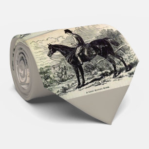19th century print A Light Hunting Horse Tie