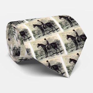 19th century print A Light Hunting Horse Tie