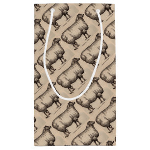 19th century print Cotswold sheep Small Gift Bag