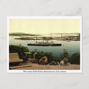 19th Century Queenstown - Cobh Harbour, Cork Postcard