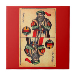 19th century tarot card no. 2 tile
