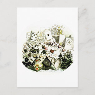 19th Century Wonderland-esque Woodcut Postcard