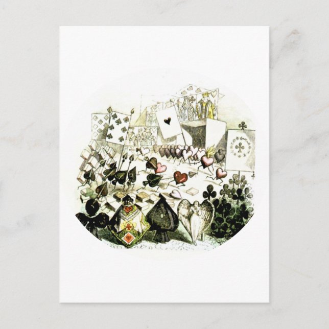 19th Century Wonderland-esque Woodcut Postcard (Front)