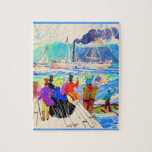 19th century yacht race jigsaw puzzle