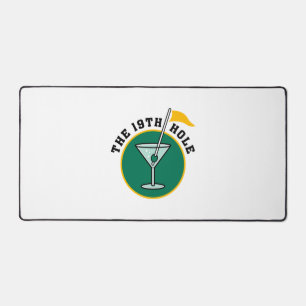 19th Hole Funny Golf Dadism Desk Mat