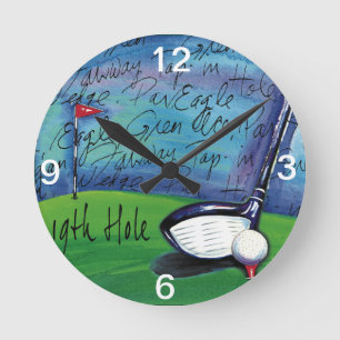 19th Hole wall clock