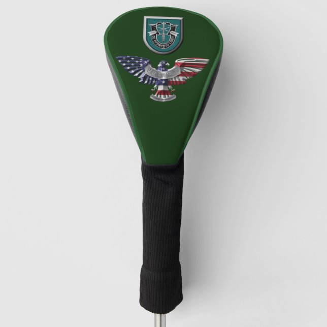 19th Special Forces Group (Airborne) Veteran Golf Head Cover (Front)