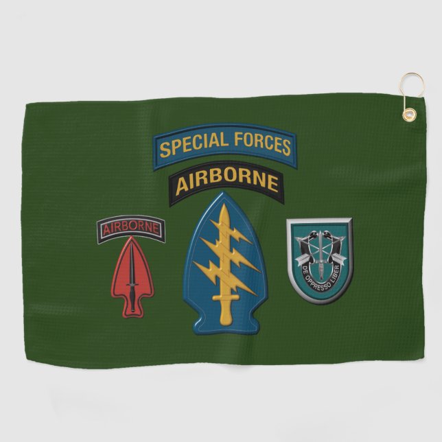 19th Special Forces Group Customised Design Golf Towel (Horizontal)