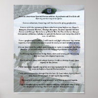 19th special forces group flash creed poster vets