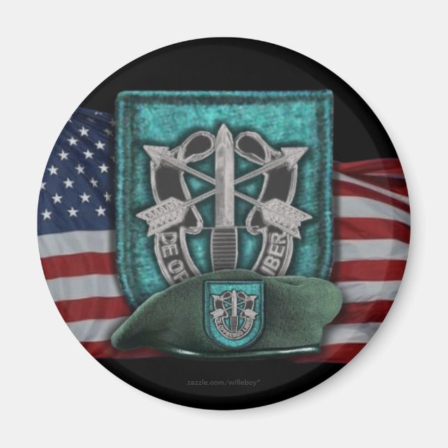 19th special forces group flash veterans vets magn magnet (Front)
