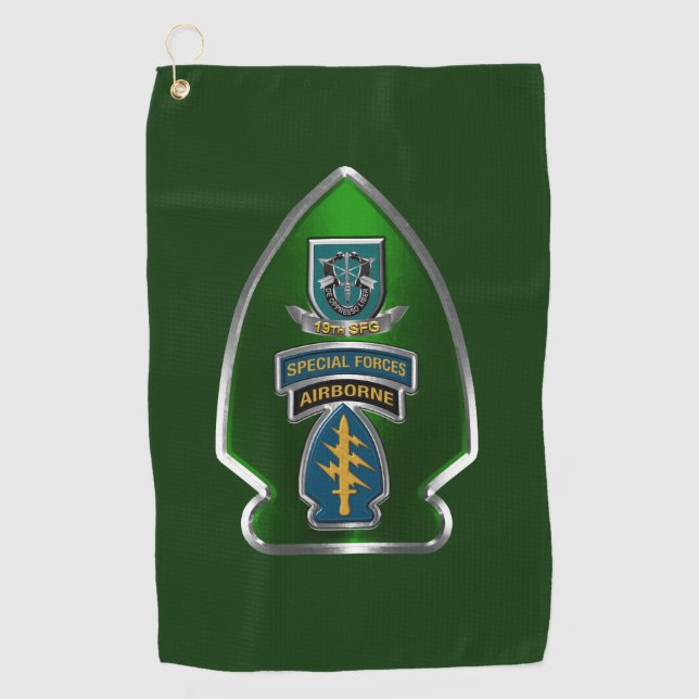 19th Special Forces Group   Golf Towel (Front)