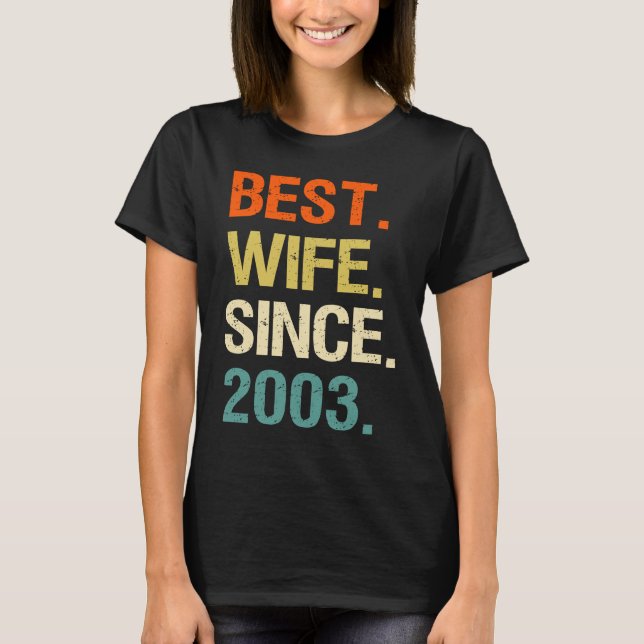 19th Valentine Anniversary for Her Best Wife Since T-Shirt (Front)