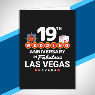 19th Wedding Anniversary Couples Las Vegas Trip Card