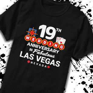 19th Wedding Anniversary Couples Las Vegas Trip T-Shirt