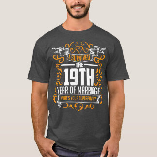 19th Wedding Anniversary Gifts 19 Year T  For Her  T-Shirt