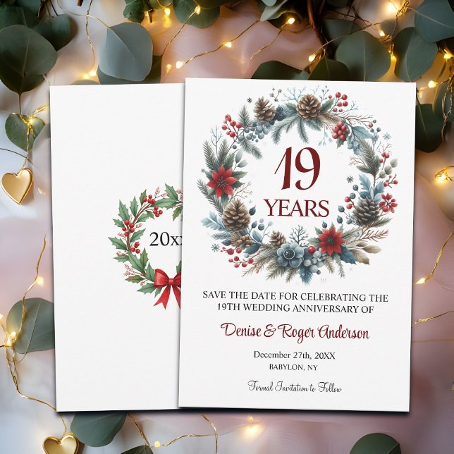 19th Wedding Anniversary Winter Save The Date (Creator Uploaded)