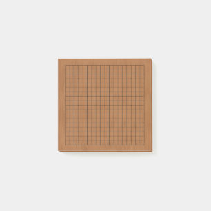 19x19 Miniature Goban Brown Wood Grain Post-it Notes