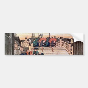 1. 日本橋, 広重 Nihonbashi, Hiroshige, Ukiyo-e Bumper Sticker