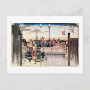 1. 日本橋, 広重 Nihonbashi, Hiroshige, Ukiyo-e Postcard