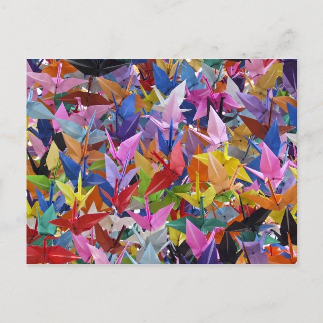 1,000 Origami Paper Cranes Postcard (Front)