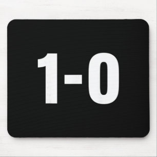 1-0 Footll Score Funny Soccer Fan Scoreboard Desig Mouse Pad