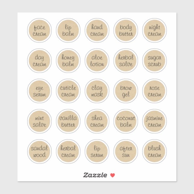 1.14" Kraft Customisable Cosmetic Jar Cream Balm (Sheet)