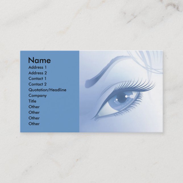 1 (14), Name, Address 1, Address 2, Contact 1, ... Business Card (Front)