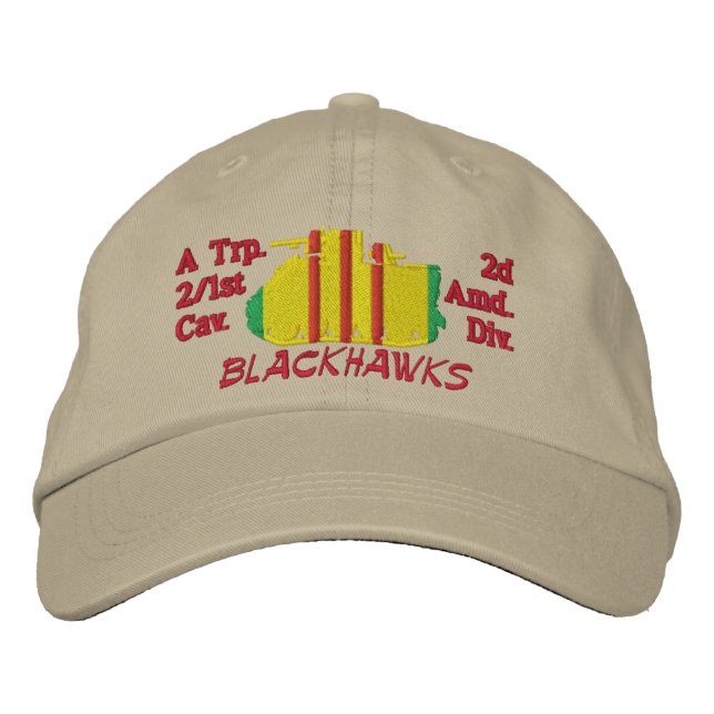 1/1st Cav.2d Amd. Div M113 Track Embroidered Hat (Front)
