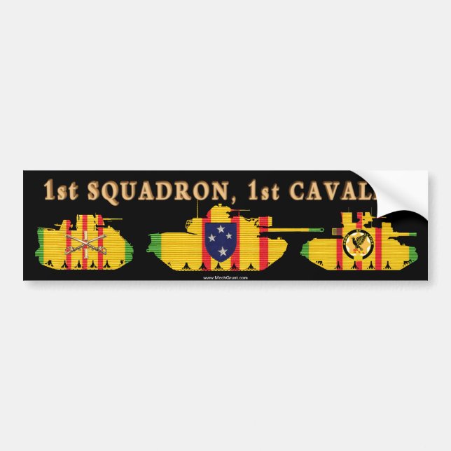 1/1st Cavalry VSR Armoured Vehicles Bumper Sticker (Front)