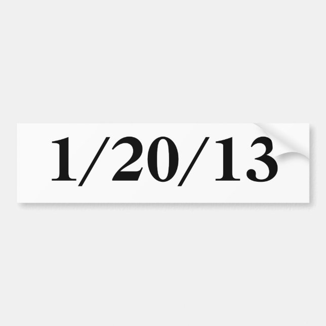 1/20/13 BUMPER STICKER (Front)