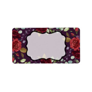 1.25"x2.75" Business Mailing Addres Label Plum Pur