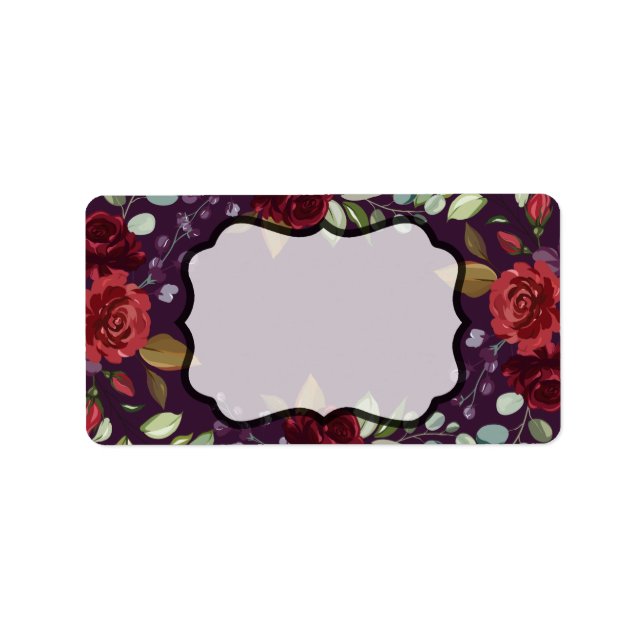1.25"x2.75" Business Mailing Addres Label Plum Pur (Front)