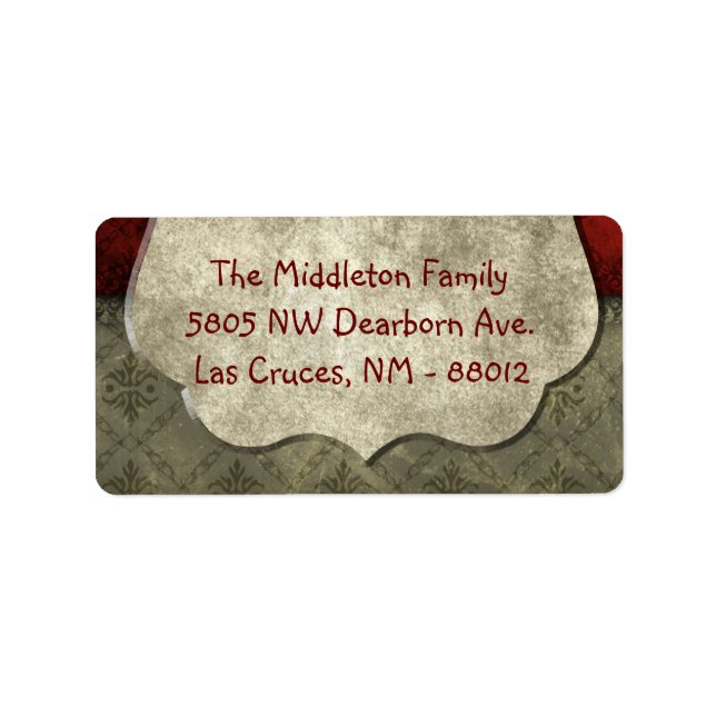 1.25"x2.75" Christmas XMAS Mailing Address Label (Front)
