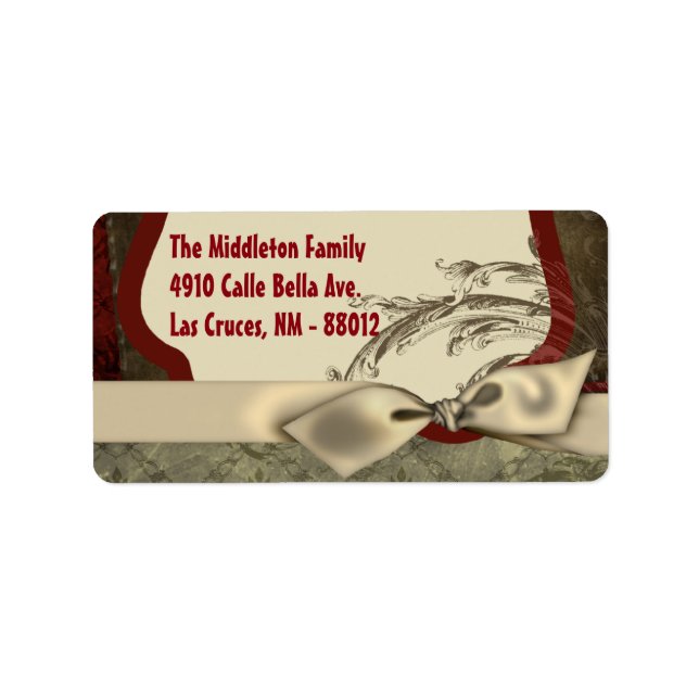 1.25"x2.75" Christmas XMAS Mailing Address Label (Front)