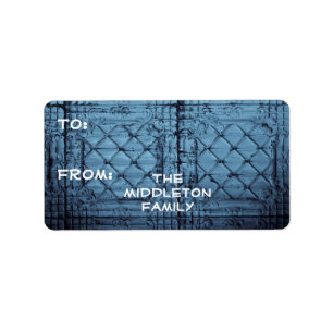 1.25"x2.75" Christmas XMAS Rustic Tin Panel Ceilin Label