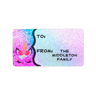 1.25"x2.75" Christmas XMAS Stick On Gift Tag