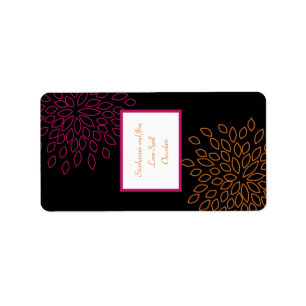 1.25"x2.75" Hersheys Miniature Autumn Floral Burst Label