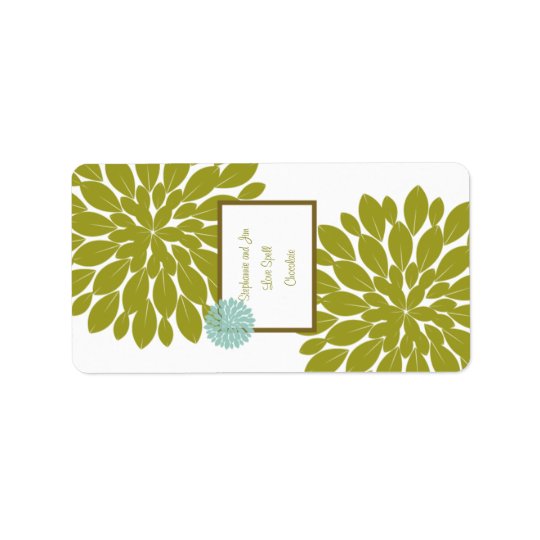 1.25"x2.75" Hersheys Miniature Floral Burst Address Label