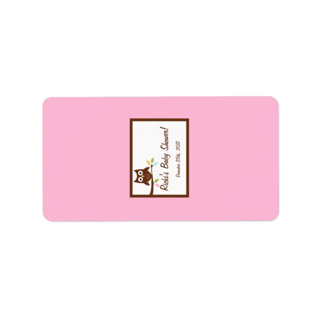 1.25"x2.75" Hershey's Miniature Forest Friends Owl Label (Front)