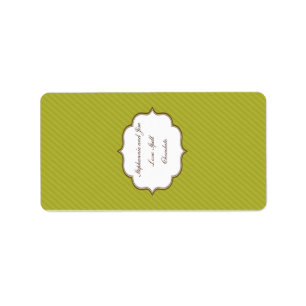1.25"x2.75" Hersheys Miniature Green and Brown Label