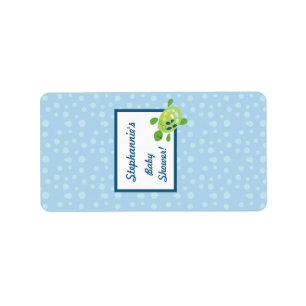 1.25"x2.75" Hershey's Miniature Turtle Reef Ocean Label