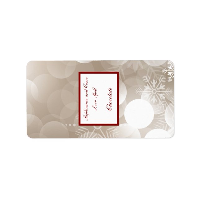 1.25"x2.75" Hersheys Miniature Winter Blur Label (Front)